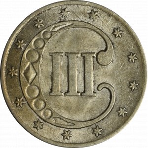 USA, 3 centy 1852