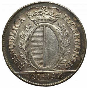 Swiss, Luzern, 20 Batzen 1795