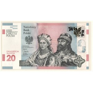 III RP, 20 złotych 2015 - 1050 rocznica chrztu Polski w folderze emitenta