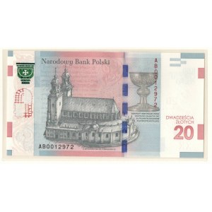 III RP, 20 złotych 2015 - 1050 rocznica chrztu Polski w folderze emitenta