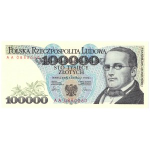 Peoples Republic of Poland, 100000 zloty 1990 BA