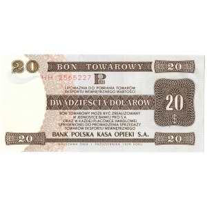 Pewex, Bon Towarowy, 20 dolarów 1979 HH