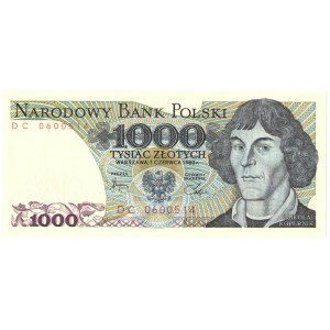 PRL, 1000 złotych 1982 DC