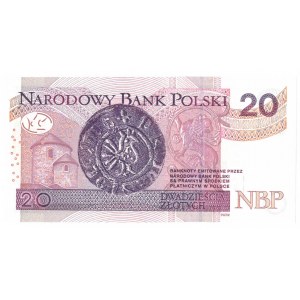 20 złotych 2012 - niski numer - 0000014