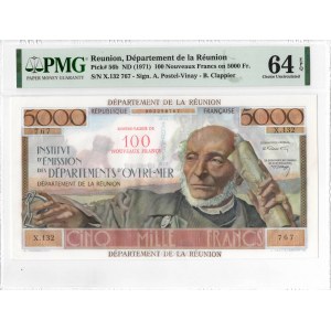 Francja, wyspa Reunion, 5000 franków 1971 - PMG 64EPQ