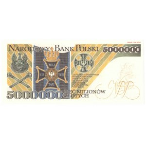 III RP, 5 mln 1995 AK - bardzo niski numer 0000060 ! replika