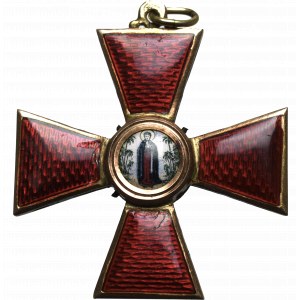 Rosja, Krzyż Orderu św. Anny 3 klasy - złoto prod. 1910-1917