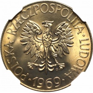 PRL, 10 złotych 1969 Kościuszko - NGC MS67