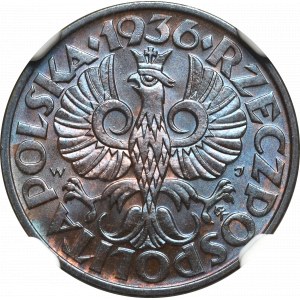 II Rzeczpospolita, 2 grosze 1936 - NGC MS66 RB