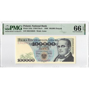 100.000 złotych 1990 M - PMG 66EPQ