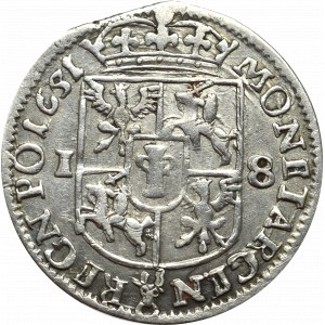 John II Casimir, 18 groschen 1651, Fraustadt