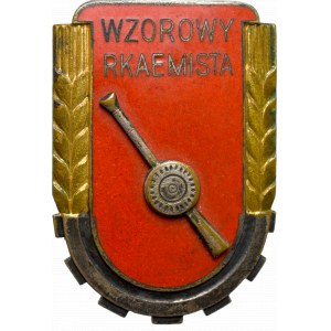 PRL, Odznaka Wzorowy Rkaemista wz.51 - numerowana seria 8