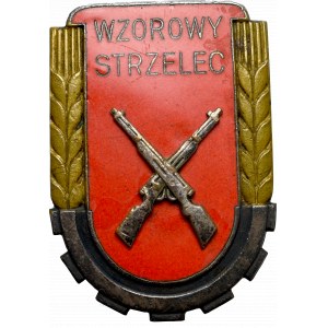 PRL, Odznaka Wzorowy Strzelec wz.51 z legitymacją 18 Dywizja Piechoty - numerowana seria