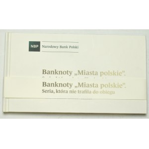 Zestaw banknotów obiegowych Miasta Polskie 1.03.1990