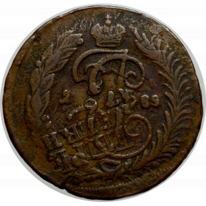 Russia, Khaterine II, 2 kopecks 1788 - countermarked on 4 kopecks