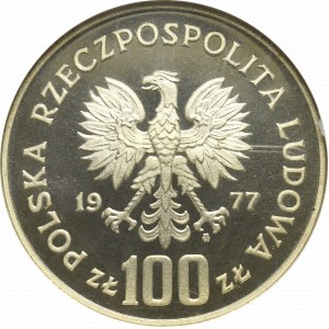 PRL, 100 złotych 1977 Ochrona Środowiska - Próba SREBRO