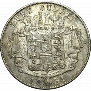 Germany, Saxony-Meiningen, 2 gulden 1854