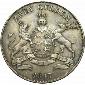 Niemcy, Wirtembergia, 2 guldeny 1847