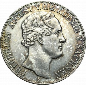 Germany, Friedrich August II, 2 taler = 3 1/2 gulden 1854 F