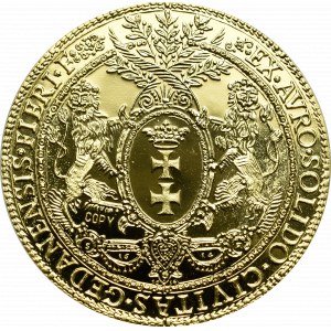 PRL, Donatywa 3-dukatowa 1614 Gdańsk - kopia w złocie 1977 Mennica