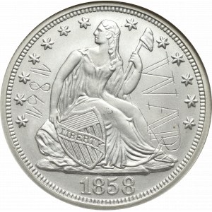 USA, 1/2 dolara 1858, Inskrypcja 1861 - oficjalna replika
