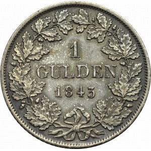 Niemcy, Badenia, 1 gulden 1843