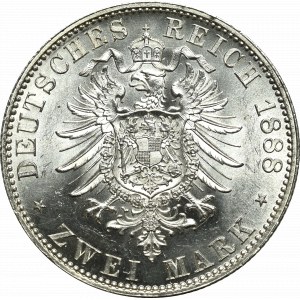 Germany, Preussen, 2 mark 1888