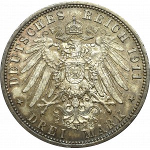 Germany, Schaumburg-Lippe, 3 mark 1911