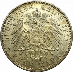 Germany, Bayern, 5 mark 1911