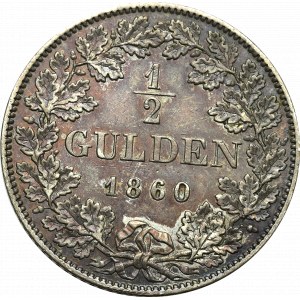 Niemcy, Bawaria, 1/2 Guldena 1860