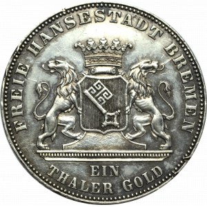 Germany, Bremen, Thaler 1863 - 50 years of liberation of Germany
