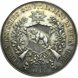 Switzerland, 5 francs 1885 Berno