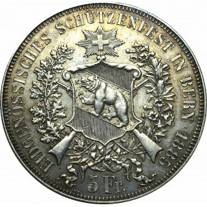 Szwajcaria, 5 Franków 1885 Berno