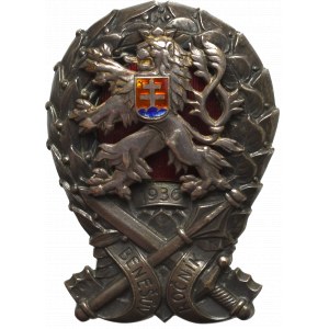 Tschechoslowakei, Abzeichen der Militärakademie 1936 Jahr von Benes - Gonic