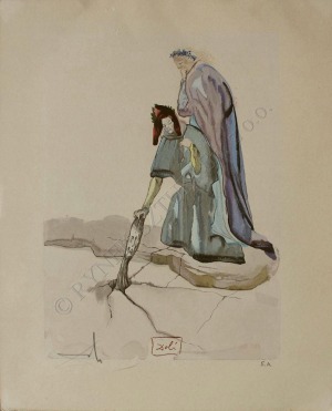Salvador Dali (1904-1989), Zdrajca z Monte-Aperto, Ilustracja do „Boskiej Komedii” Dantego Alighieri - Piekło, Pieśń 32
