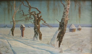 Franciszek Włodarczyk(1906-?), Pejzaż zimowy (1938)