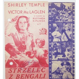 Program filmowy STRZELEC Z BENGALI z 1937 roku