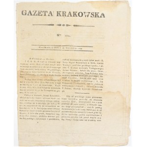 Czasopismo GAZETA KRAKOWSKA nr 101 z 18 grudnia 1799 roku + DODATEK