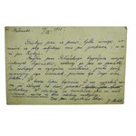 Pocztówka Józef Piłsudski z korespondencją na temat legionów