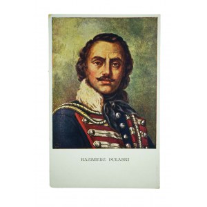 Pocztówka Kazimierz Pułaski w mundurze kawalerzysty