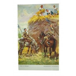 Pocztówka Oblężenie twierdzy, malował W. Kossak
