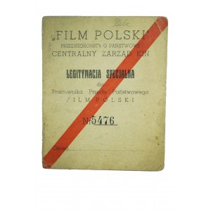 FILM POLSKI Legitymacja specjalna 1947 rok