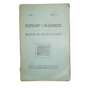 Rozprawy i wiadomości z Muzeum im. Dzieduszyckich tom II z. 1-2