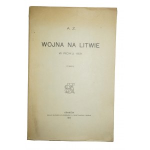 [A.Z] Wojna na Litwie w roku 1831 z mapą , 1913r.