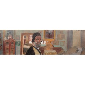 Jacek Malczewski (1854 Radom - 1929 Kraków), Autoportret we wnętrzu