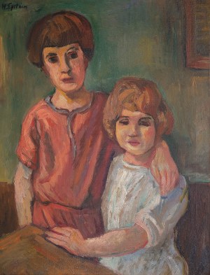 Henryk Epstein (1891 Łódź - 1944 Auschwitz), Dwoje dzieci, ok. 1924 r.