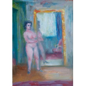 Jakub Zucker (1900 Radom - 1981 New York), Nude at the Mirror