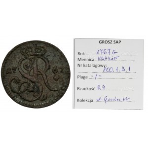 Poniatowski, Groschen Krakau 1767 G - VERY RARE