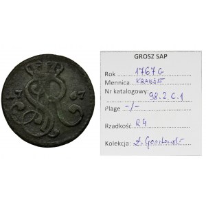 Poniatowski, Groschen Krakau 1767 G - VERY RARE