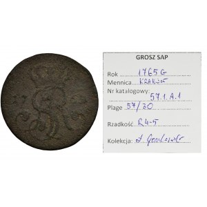 Poniatowski, Groschen Krakau 1765 G - VERY RARE